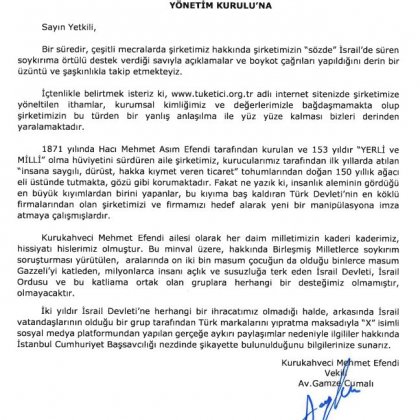 <font color='#000000'>CEPHANE BİZDEN DEĞİL Kurukahveci Mehmet Efendi boykot kapsamından çıkarıldı</font>