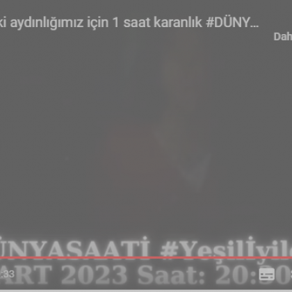 <font color='#000000'>Gelecekteki aydınlığımız için 1 saat karanlık #DÜNYASAATİ</font>